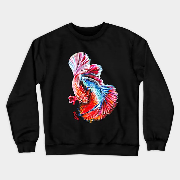 Yin and Yang Crewneck Sweatshirt by Viktoria Love Art